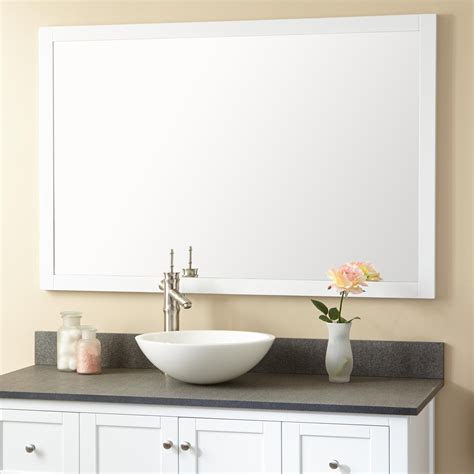 If your bathroom walls are busier, like with a wallpaper or painted pattern. Everett Vanity Mirror - White - Bathroom Mirrors - Bathroom