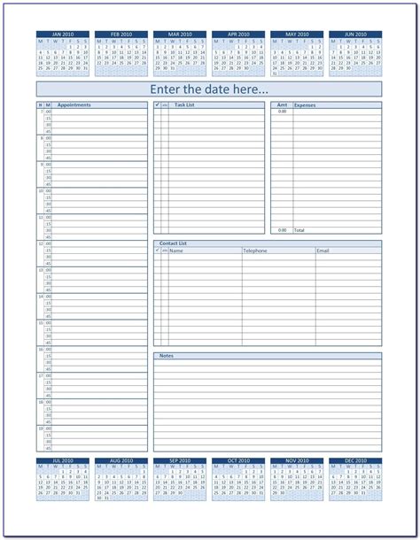 Franklin Covey Weekly Planner Template Excel