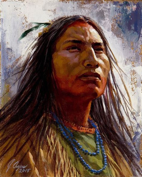 The Brave Shoshone Warrior Native American Painting