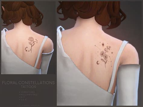 12 Swatches Found In Tsr Category Sims 4 Female Tattoos Sims 4
