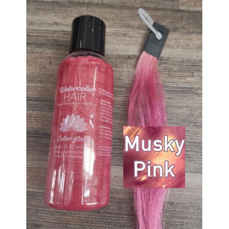 Musky pink color Watercolor hair semi permanent dye-100ml