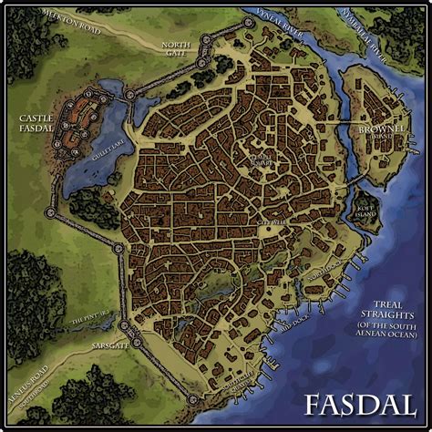 Map Of Fasdal City A Really Interesting Way Of Making Fantasy Maps