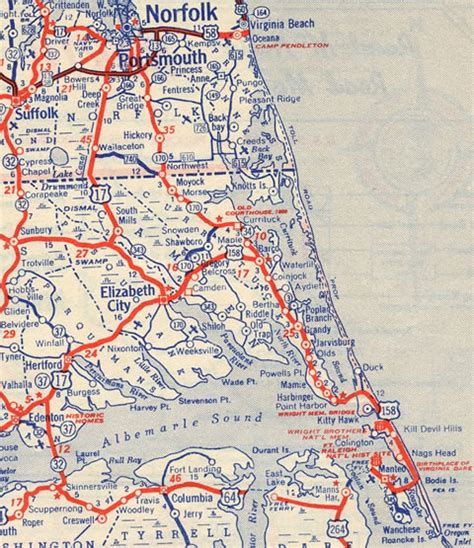 Outer Banks Road Map