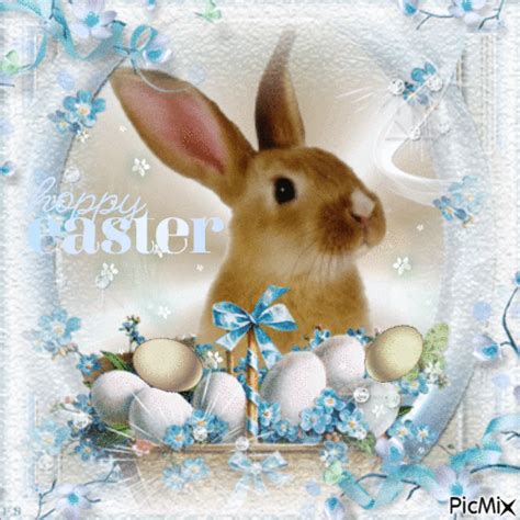 Sniffing Brown Bunny Happy Easter  Pictures Photos And Images