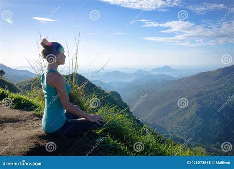 Meditation On The Mountains Stock Photo Image Of Concentration