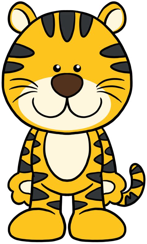 Cute Cartoon Animal Character Clipart Colorful Tiger 10329538 Png