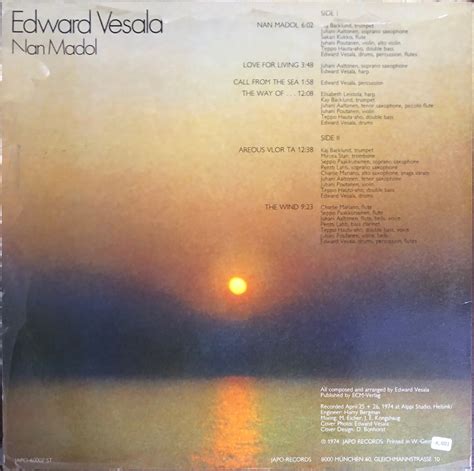 Edward Vesala ‎ Nan Madol Galapagos Records