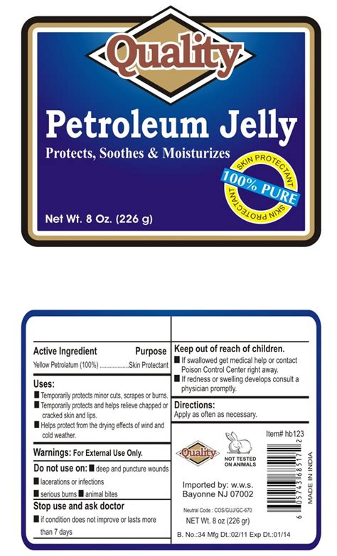 Quality Petroleum Jelly Information Side Effects Warnings And Recalls