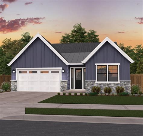 Rosewood House Plan One Story Rustic Farmhouse Home Design M 1773