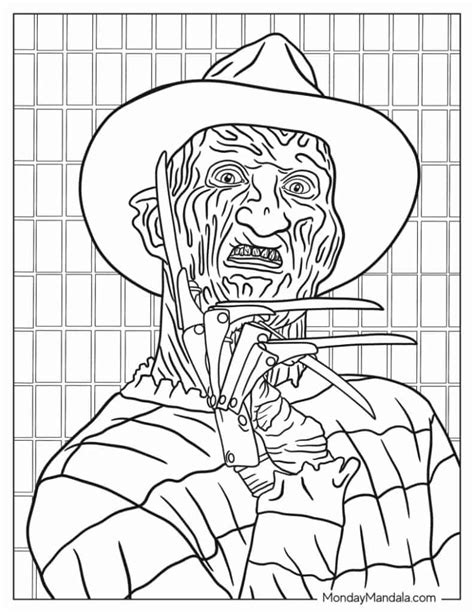 Printable Horror Movie Coloring Pages Alliahrumaisa