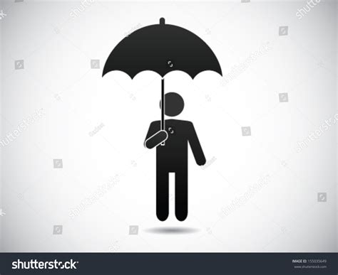 Man Umbrella Stock Vector Royalty Free 155035649 Shutterstock