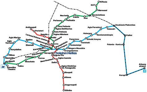 Athens Metro Map Travel In Greece With Dolphin Hellas