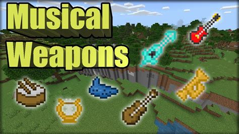 Musical Weapons Addon Mcpe Bedrock Edition Mod Youtube