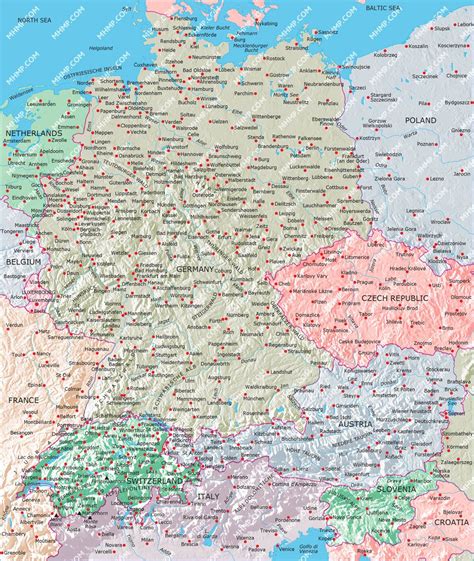 Map Of Austria Switzerland And Germany Maps Of The World