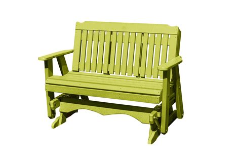 Outdoor Furniture Poly Lumber Patio Porch Logan 5 Ft Glider Amish