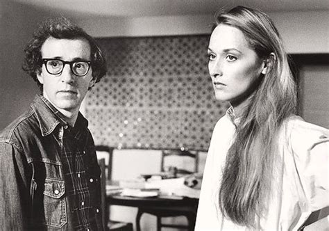 Woody Allen And Meryl Streep Black And White Movie Woody Allen