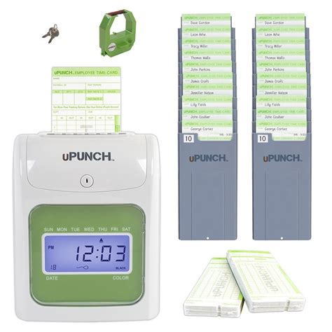 Electronic Time Clock Punch Card Machine Employee Work Hours Payroll