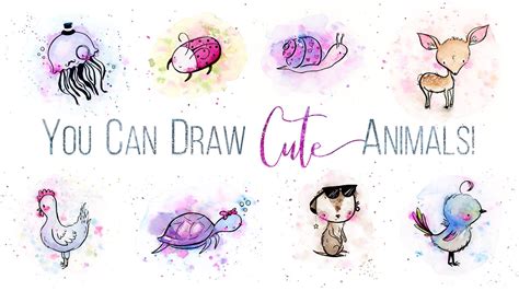 How are they the same? You Can Draw Cute Animals! In 3 Simple Steps | Yasmina ...