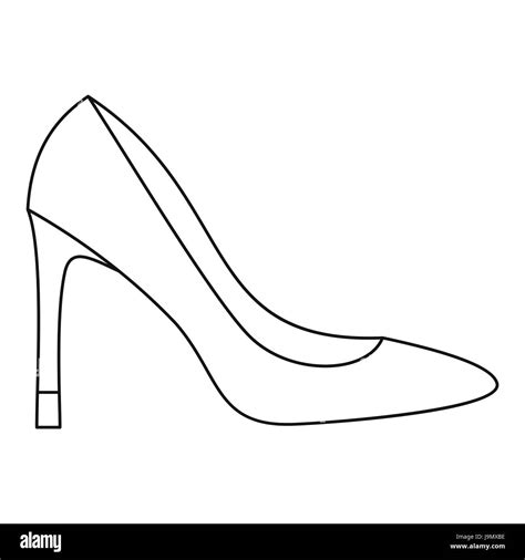 High Heel Women Shoe Icon Outline Style Stock Vector Image And Art Alamy