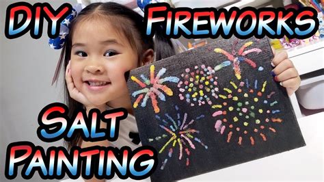 Diy Fireworks Salt Painting Painting Fireworks With Salt And Watercolors