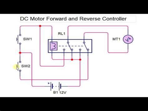 Dc Motor Direction Controller Circuit Dc Motor Forward Reverse Control Using Relay And