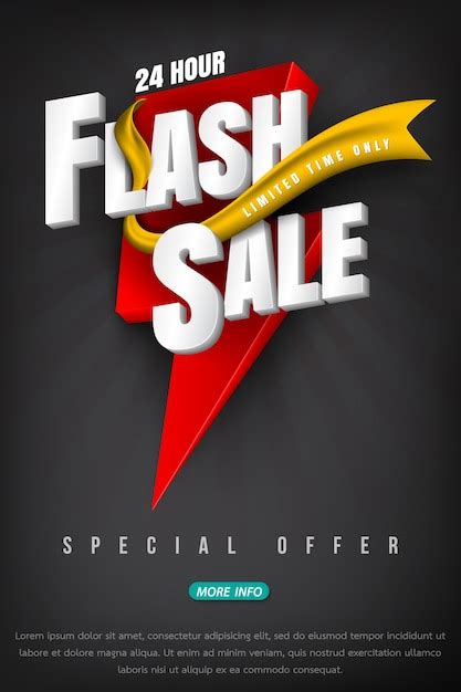 Premium Vector Flash Sale Bright Banner Or Poster