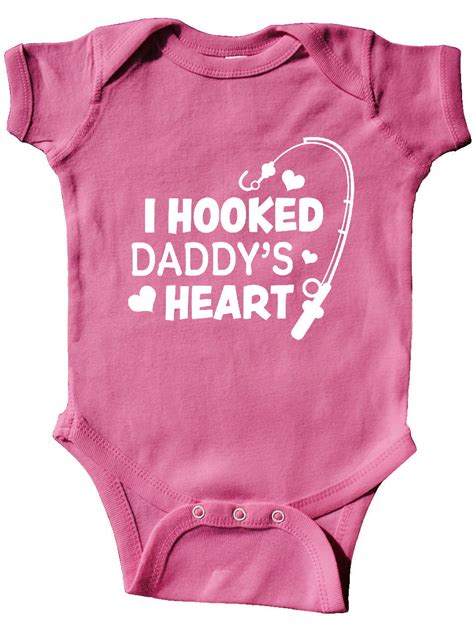 Inktastic I Hooked Daddys Heart With Fishing Rod Infant Creeper