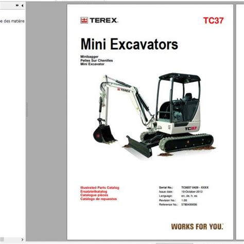 Terex Wheel Loader Tl260 Series Tl02600135 Parts Catalog And Operating