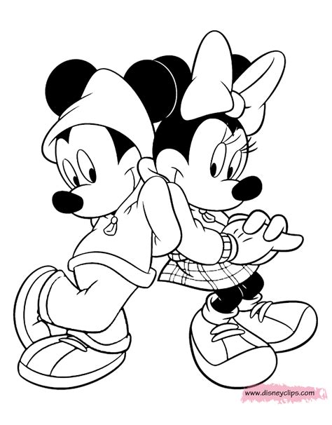 Mickey And Minnie Mouse Coloring Pages 2