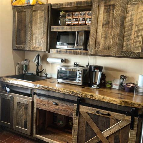 Rustic Reclaimed Wood Kitchen Cabinets Kitchen Cabinet Ideas