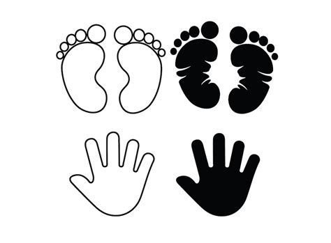 Baby Footprint Svg Baby Hands Svg Baby Feet Svg Cut Files For Cricut
