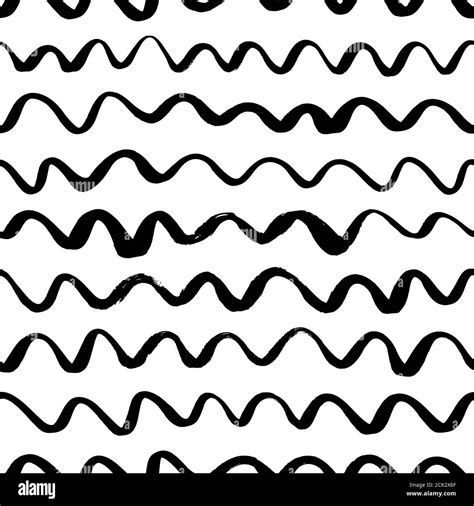 Horizontal Wavy Vector Lines Seamless Pattern Stock Vector Image And Art