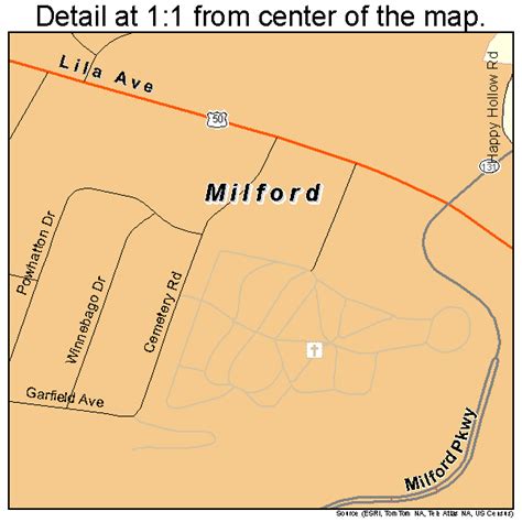 Milford Ohio Street Map 3950176