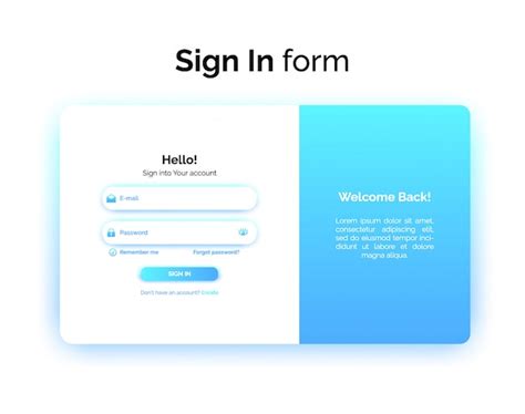 Premium Vector Sign In Form Web Design Ui Ux Login Interface With