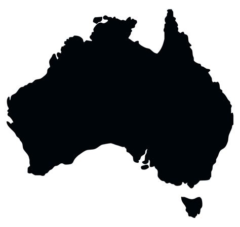 Australiacountrymapoutlineshape Free Image From