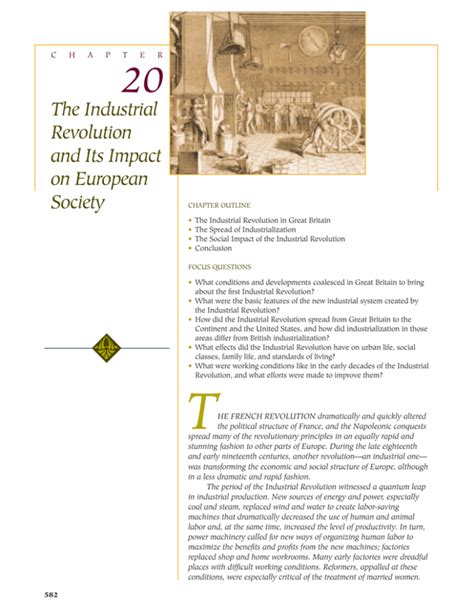 The Industrial Revolution And Its Impact On European Society