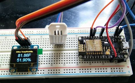 Esp8266 Send Dht Temperature And Humidity To Mqtt And Oled Display