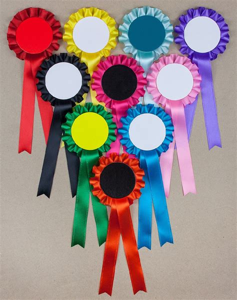 Blank 1 Tier Rosettes X 10 Plain Decoratewrite On Yourself Choose