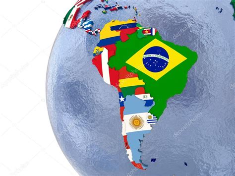 Mapa Político De Sudamérica Fotografía De Stock © Tomgriger