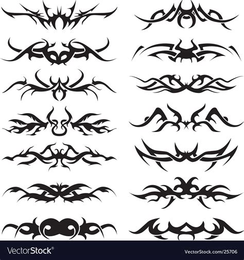 Tribal Tattoo Pack Royalty Free Vector Image Vectorstock