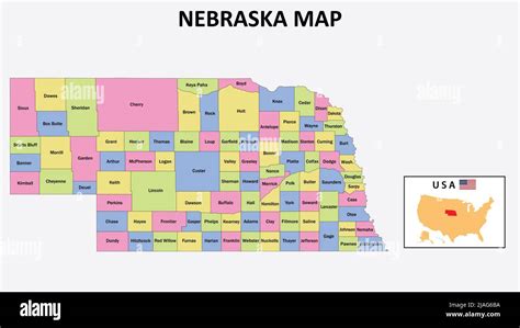 Nebraska Map District Map Of Nebraska In 2020 District Map Of