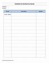 Conference Schedule Template Word