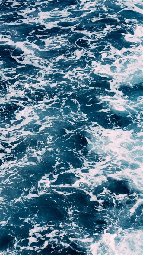 Download Wallpaper 1080x1920 Waves Sea Foam Water Samsung Galaxy S4