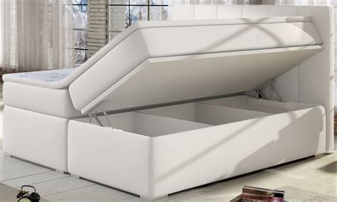 Allo matelas — lits et coffres — lit coffre. Lit coffre avec matelas Sacha 160cm Blanc