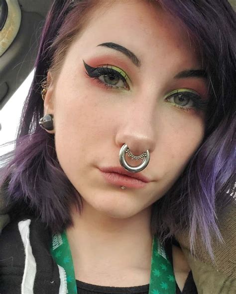 Women With Huge Septums In 2022 Septum Piercing Girl Septum Woman Facial Piercings