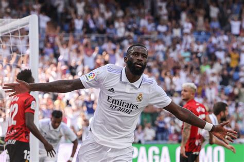 antonio rudiger scores first real madrid goal with volley as federico valverde nets stunning