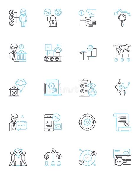 Customer Engagement Linear Icons Set Interaction Relationship