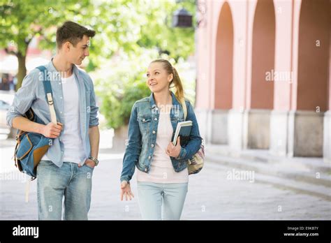 Two Young Male Friends Walking Hi Res Stock Photography And Images Alamy