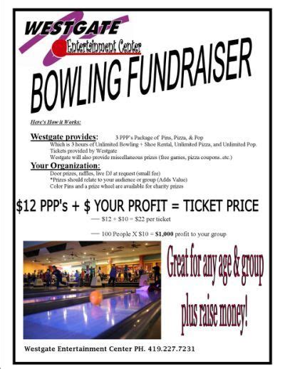 Bowling Fundraising Pizza Coupons