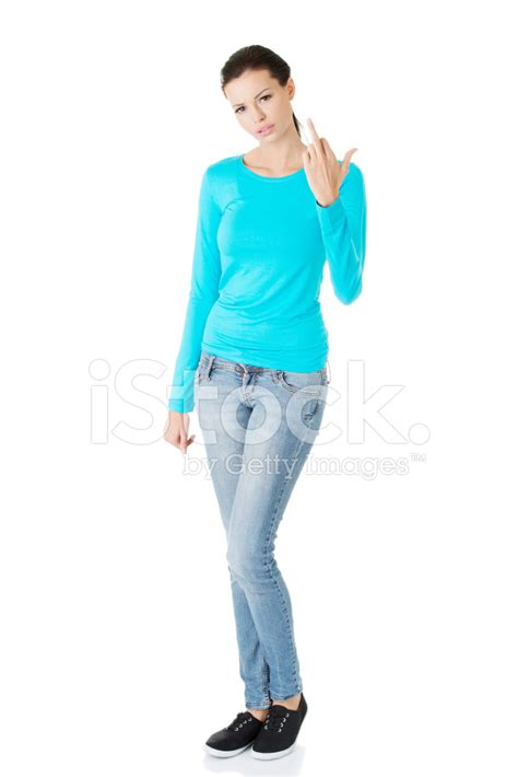 Portrait Of Young Attractive Casual Woman Stock Photo Royalty Free